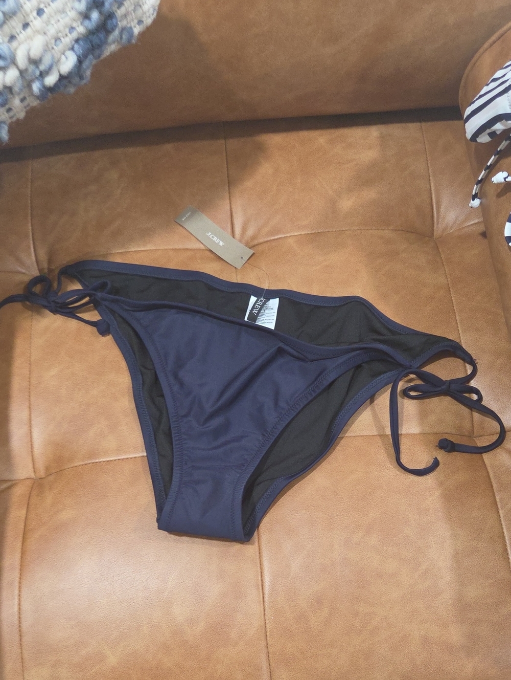 NWT J. Crew Navy Side-Tie Bikini Bottoms
